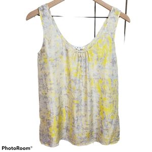CAbi | 100% Silk Sleeveless Marbled Womens Small Tank Top